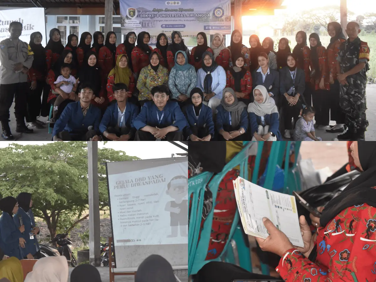 Rumah Bebas Jentik, Aksi Mahasiswa BBK 8 UNAIR Dorong Kader Jumantik Dumplengan Cegah DBD dan Chikungunya