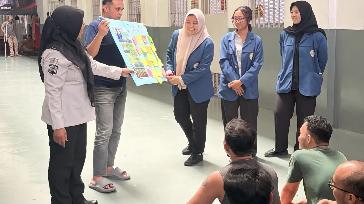 Bangun Ruang Kerja Positif, Mahasiswa Psikologi UNAIR Magang MBKM di Kanwil DitjenPas Jatim